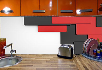 3D decor Black Red White - Fototapeta 24890