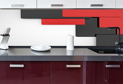 3D decor Black Red White - Fototapeta 24890