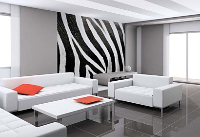 Fototapeta Zebra texture Black White 123