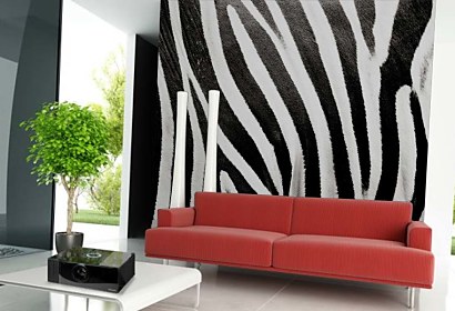 Fototapeta Zebra texture Black White 123