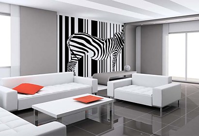 Fototapeta Čiernobiela - Zebra 3181