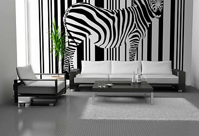 Fototapeta Čiernobiela - Zebra 3181