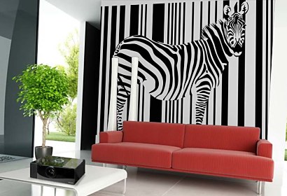 Fototapeta Čiernobiela - Zebra 3181