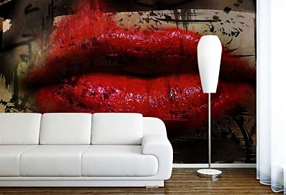fototapeta - červený lipstick