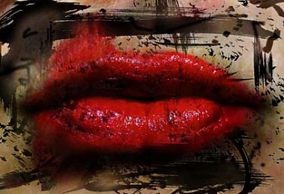 samolepiaca fototapeta lipstick